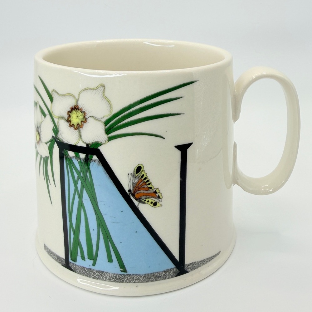 Balducci for Anthropologie Animal Alphabet "N" Moon Stoneware Mug 16 oz.